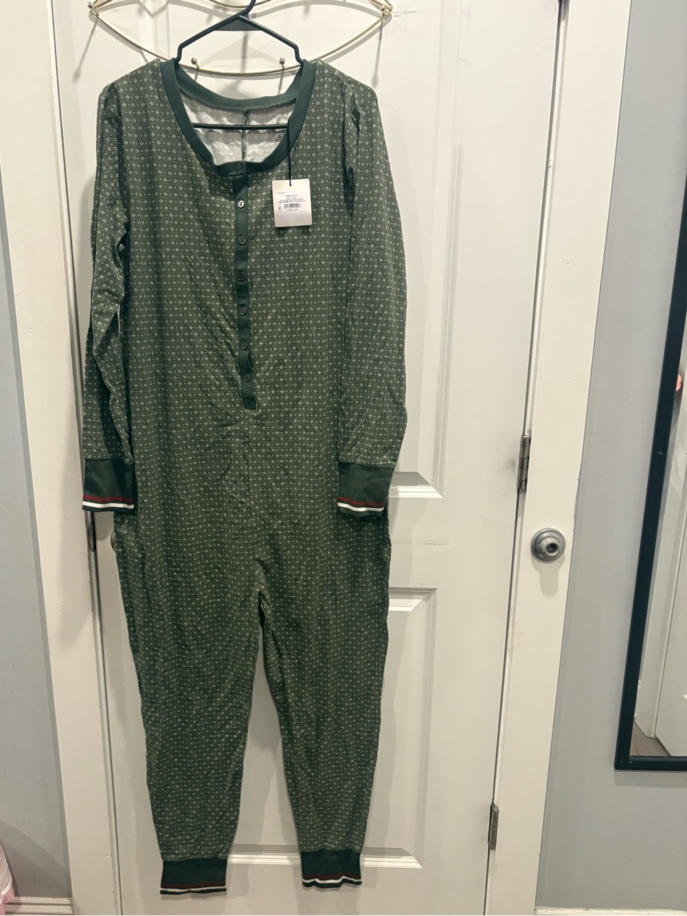Hearth and Hand Magnolia Pajama Onesie with Snap Close Bottom.